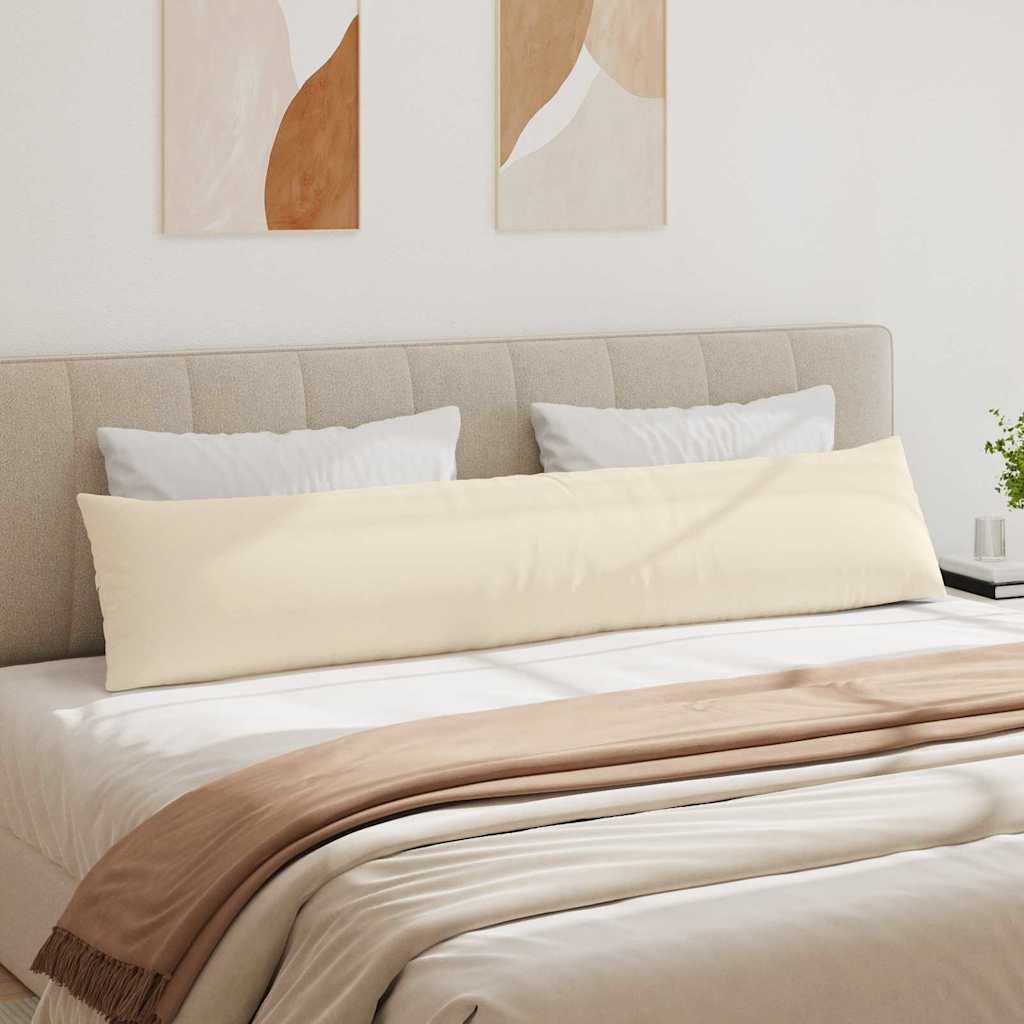 vidaXL Poduszki na sofę 2 pcs Beżowy 200 x 40 cm tkanina