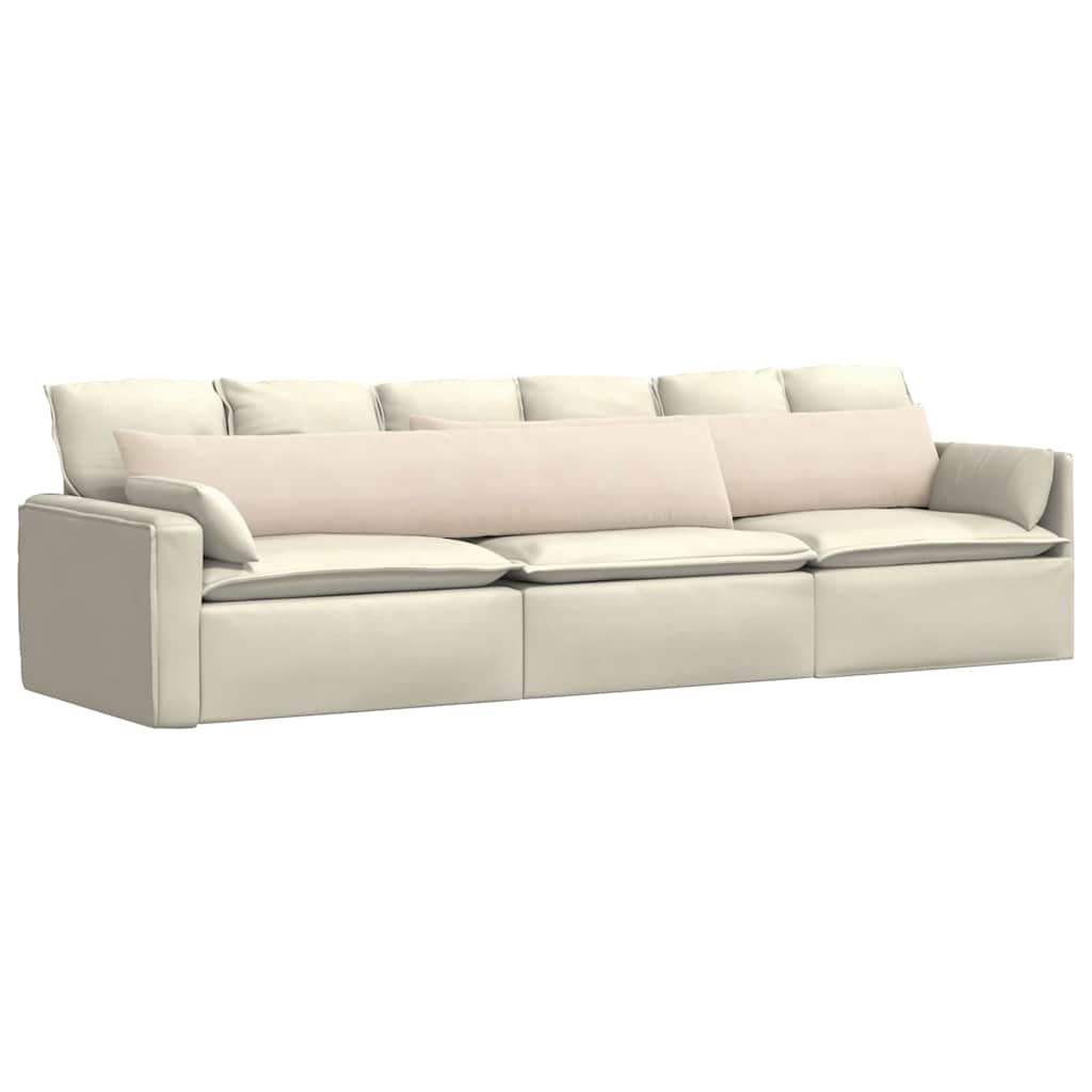 vidaXL Poduszki na sofę 2 pcs Beżowy 200 x 40 cm tkanina