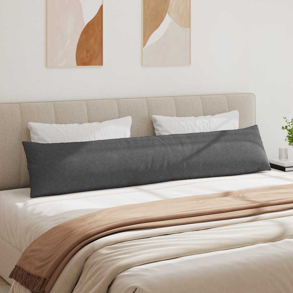 vidaXL Poduszki na sofę 2 pcs Ciemnoszary 200 x 40 cm