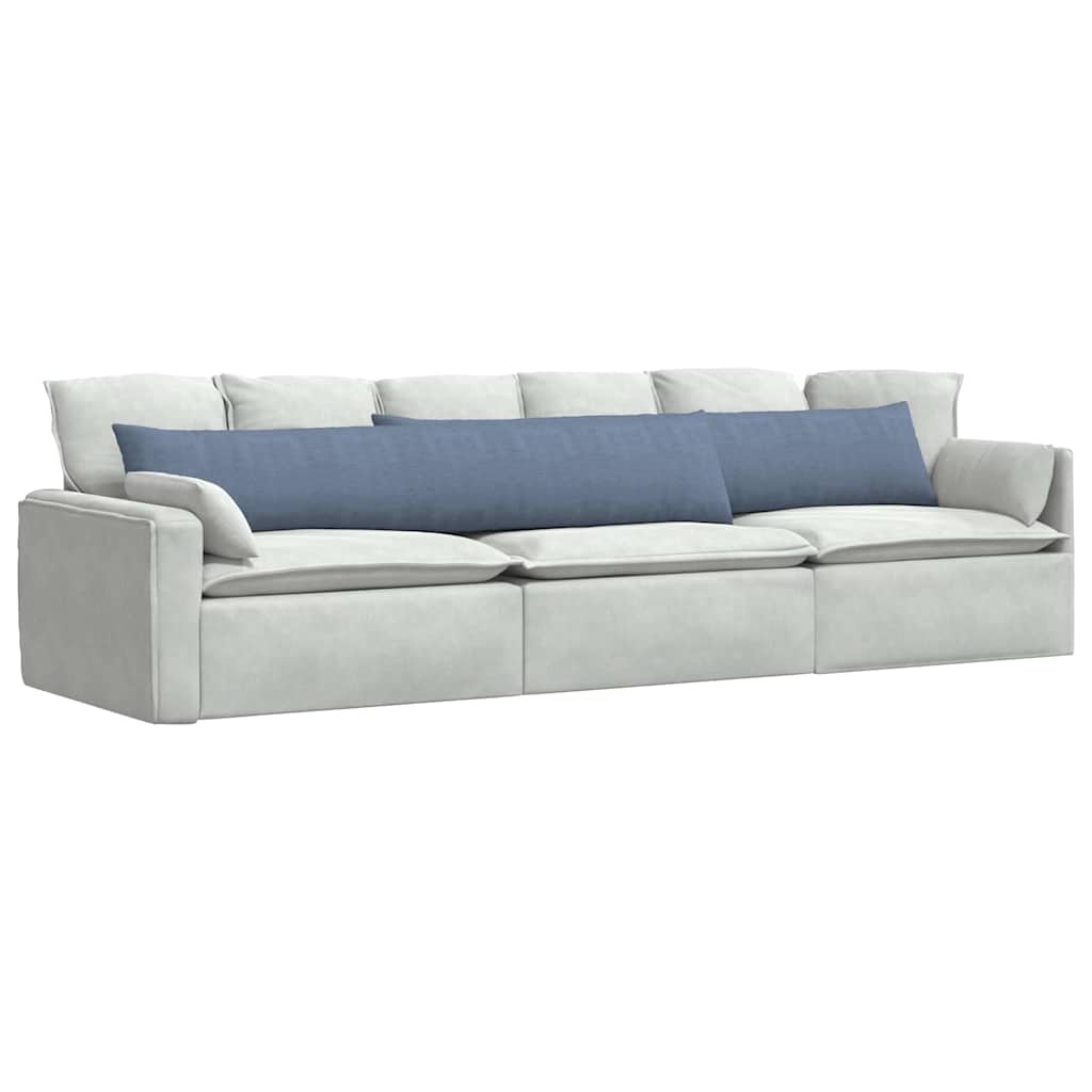 vidaXL Poduszki na sofę 2 pcs Niebieski 200 x 40 cm Tkanina sztruksowa