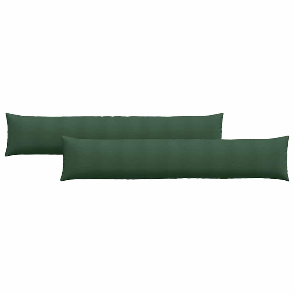 vidaXL Poduszki na sofę 2 pcs Ciemna zieleń 200 x 40 cm