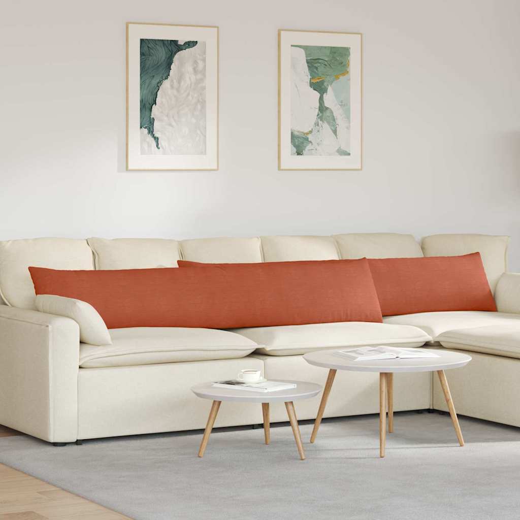vidaXL Poduszki na sofę 2 pcs Czerwono-pomarańczowy 200 x 40 cm