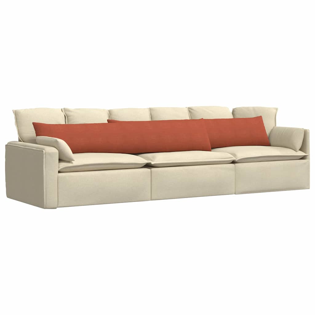 vidaXL Poduszki na sofę 2 pcs Czerwono-pomarańczowy 200 x 40 cm