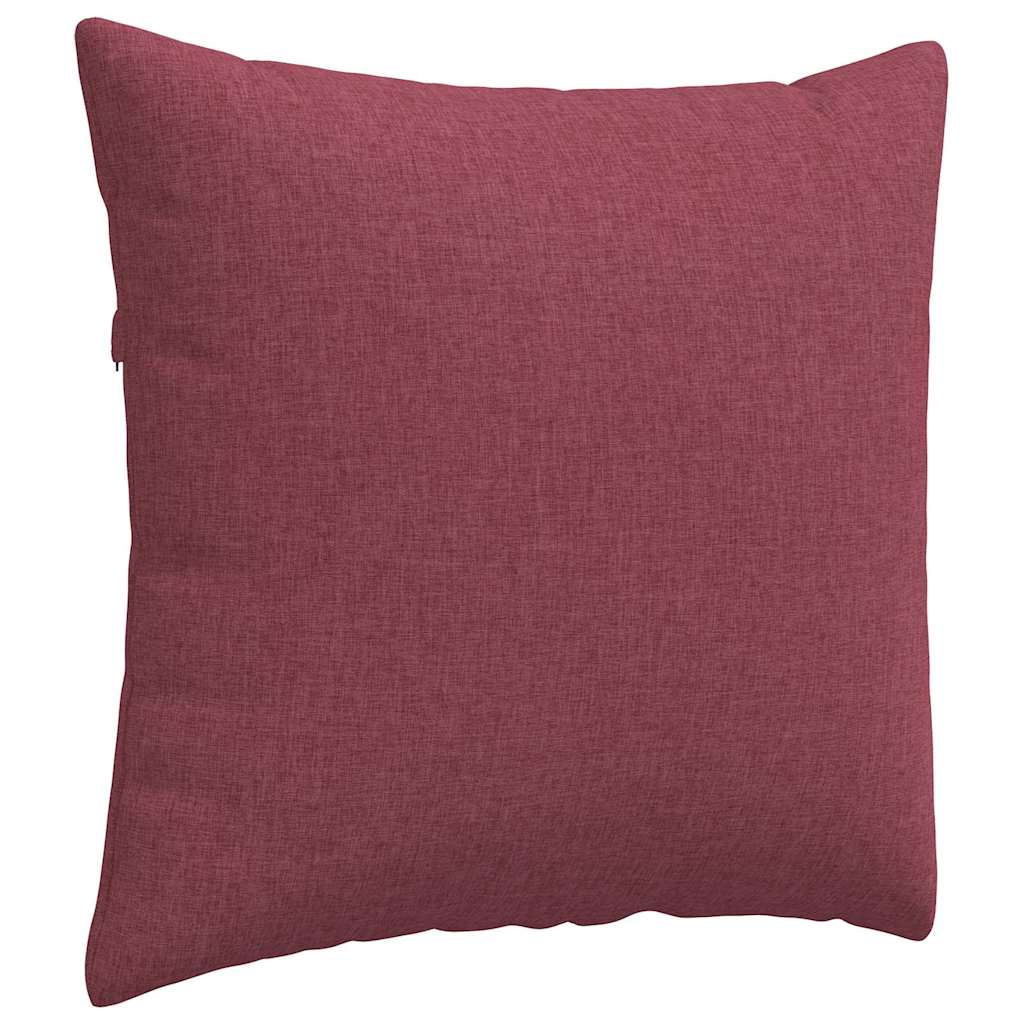 vidaXL Poduszki na sofę 2 pcs Czerwone wino 45 x 45 cm tkanina