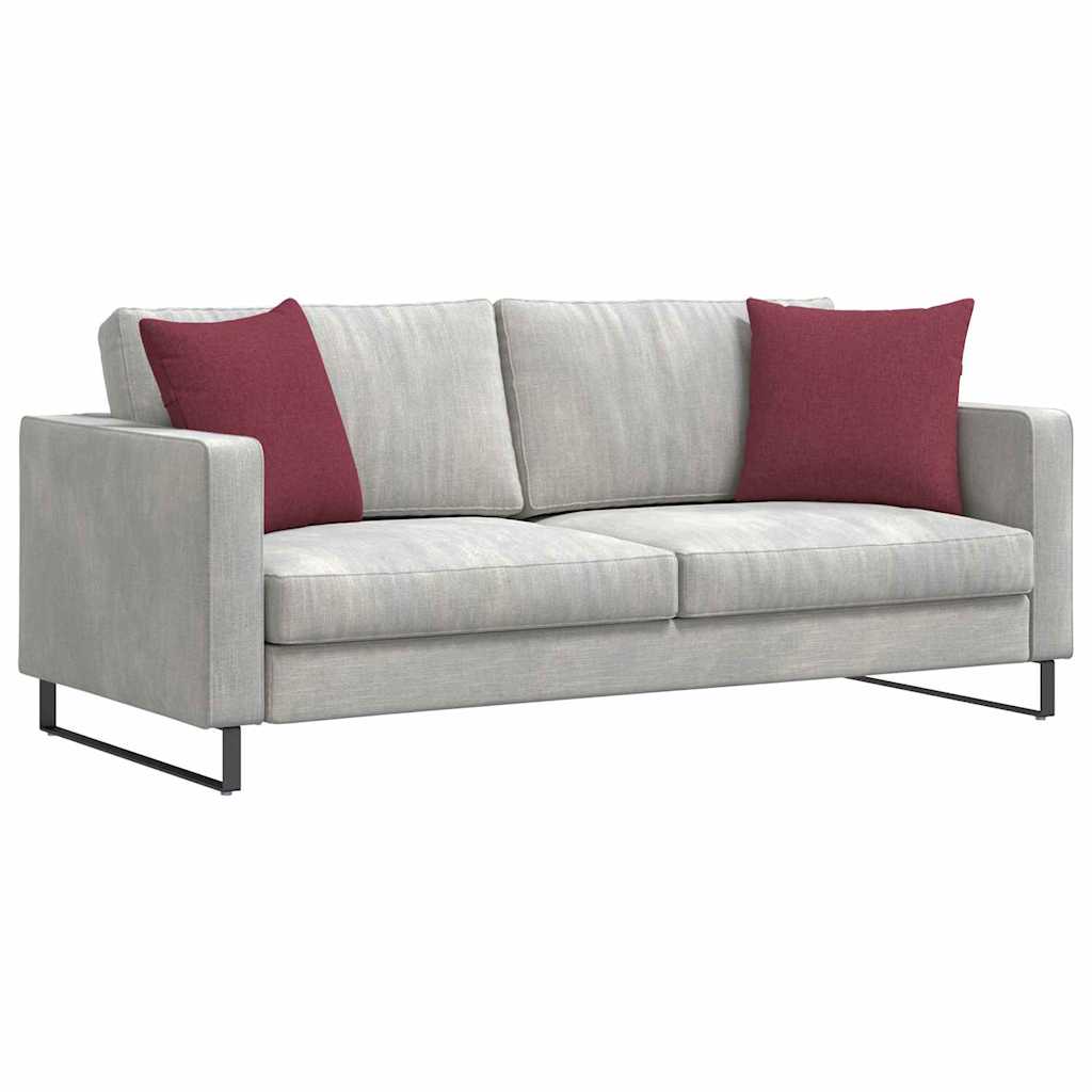 vidaXL Poduszki na sofę 2 pcs Czerwone wino 45 x 45 cm tkanina