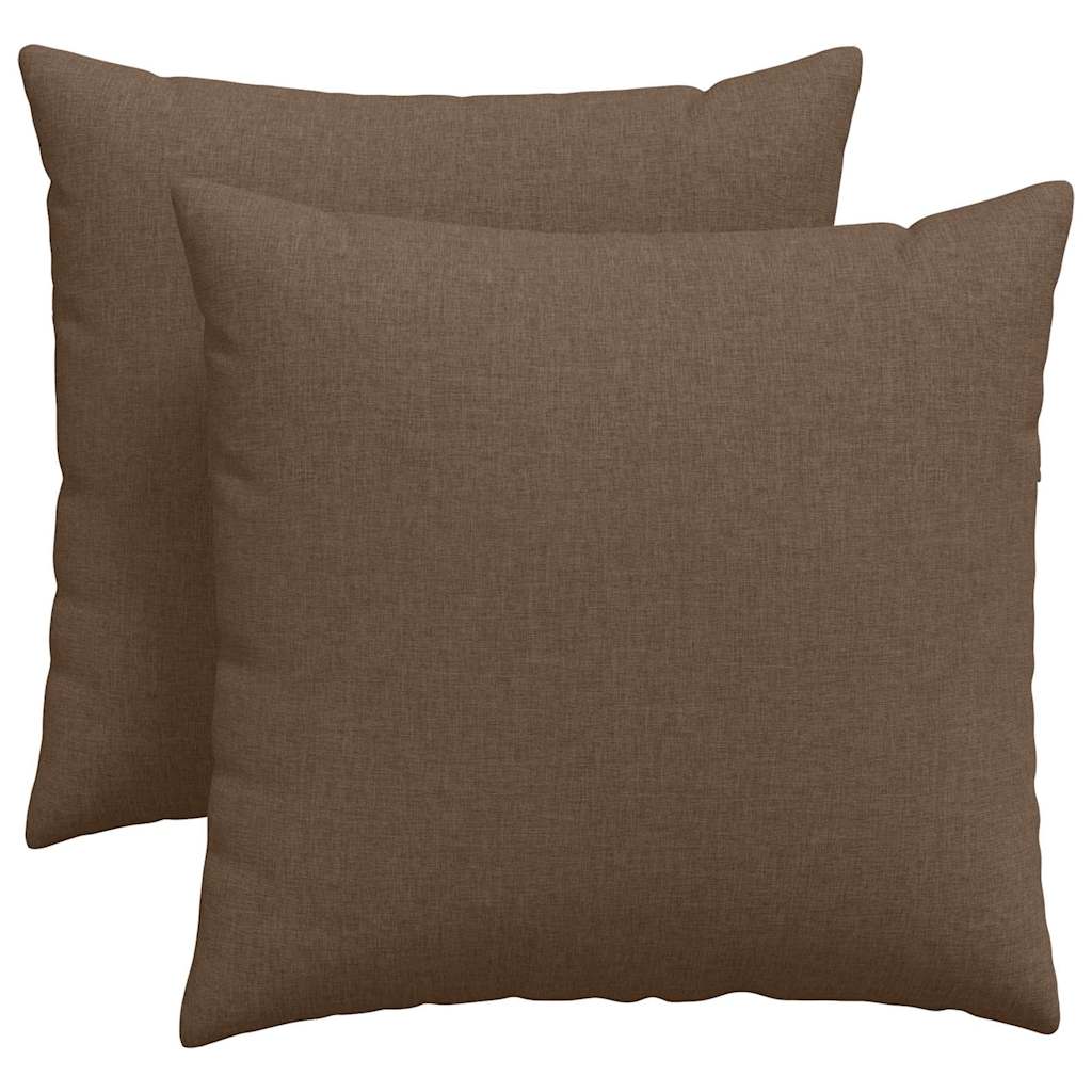 vidaXL Poduszki na sofę 2 pcs Brązowy 45 x 45 cm tkanina