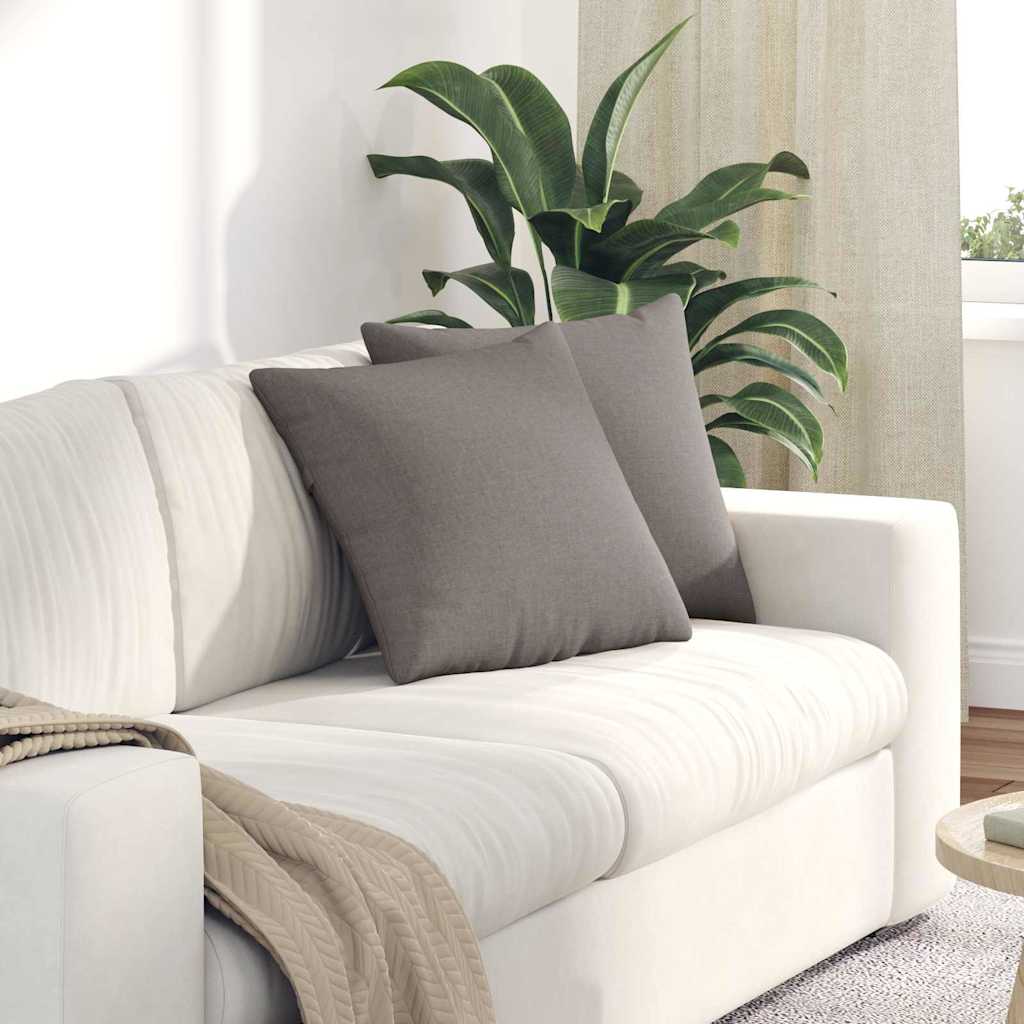 vidaXL Poduszki na sofę 2 pcs Ciemnoszary 45 x 45 cm tkanina