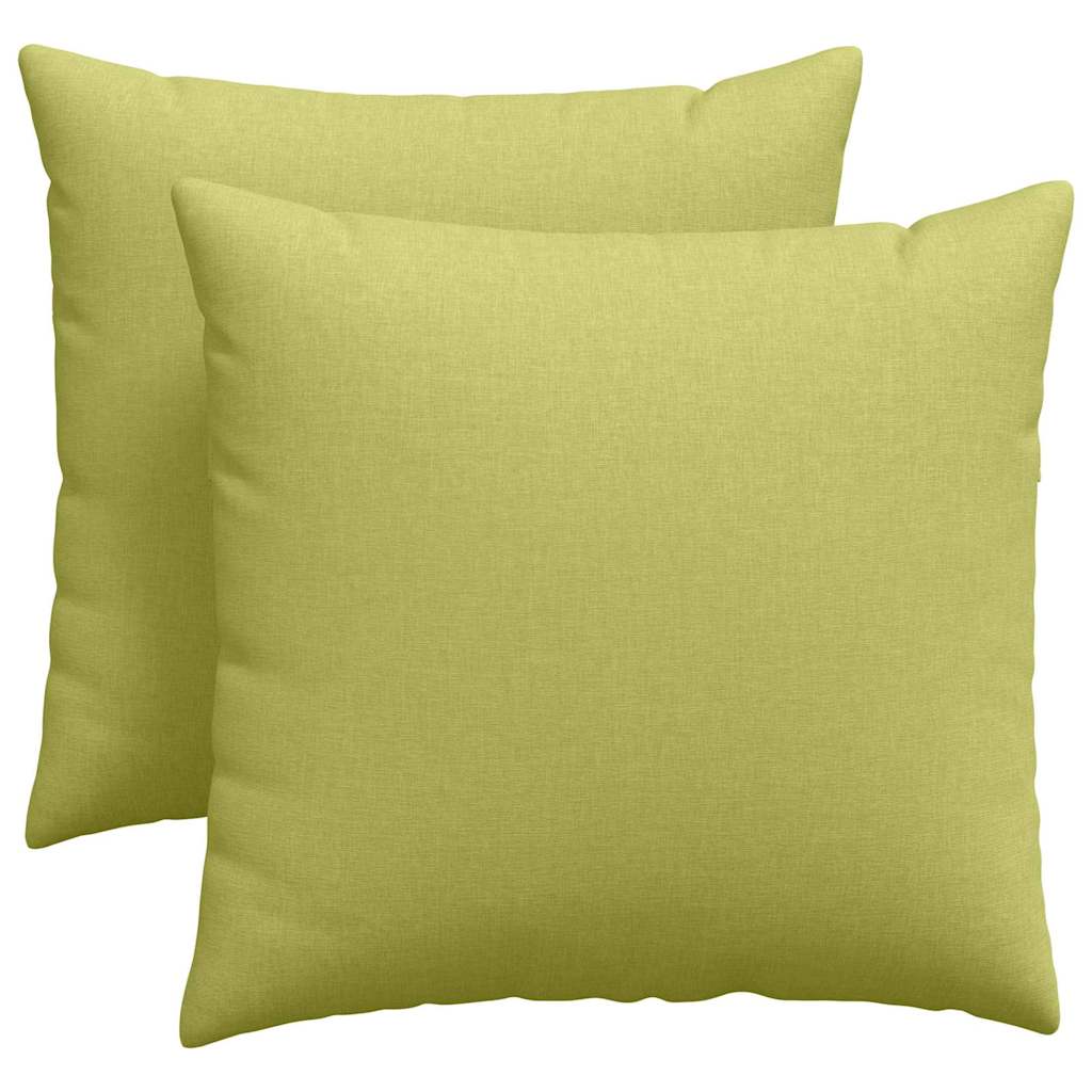 vidaXL Poduszki na sofę 2 pcs Jasnozielony 45 x 45 cm tkanina