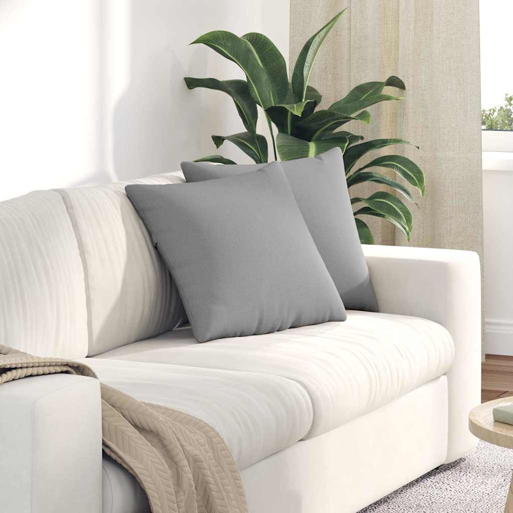 vidaXL Poduszki na sofę 2 pcs Szary chmur 45 x 45 cm tkanina