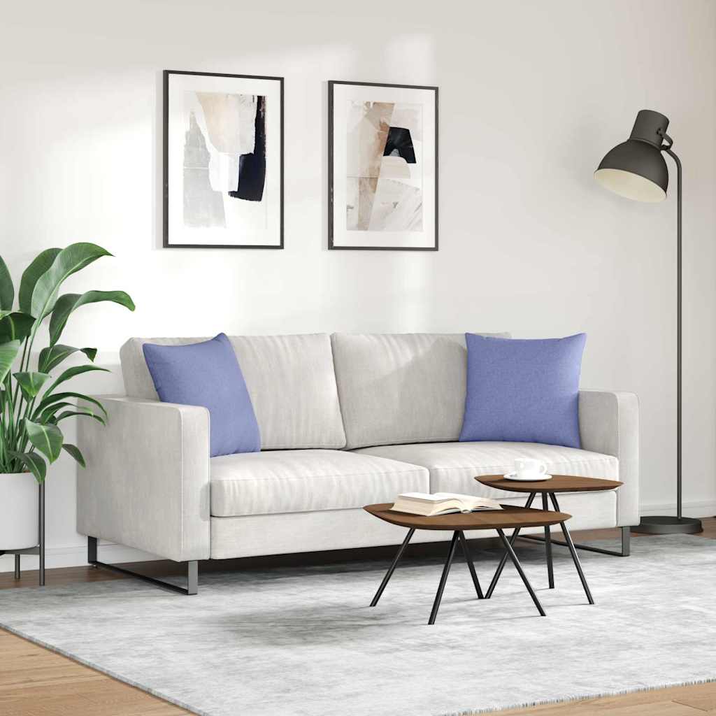vidaXL Poduszki na sofę 2 pcs Niebieski dżins 45 x 45 cm tkanina
