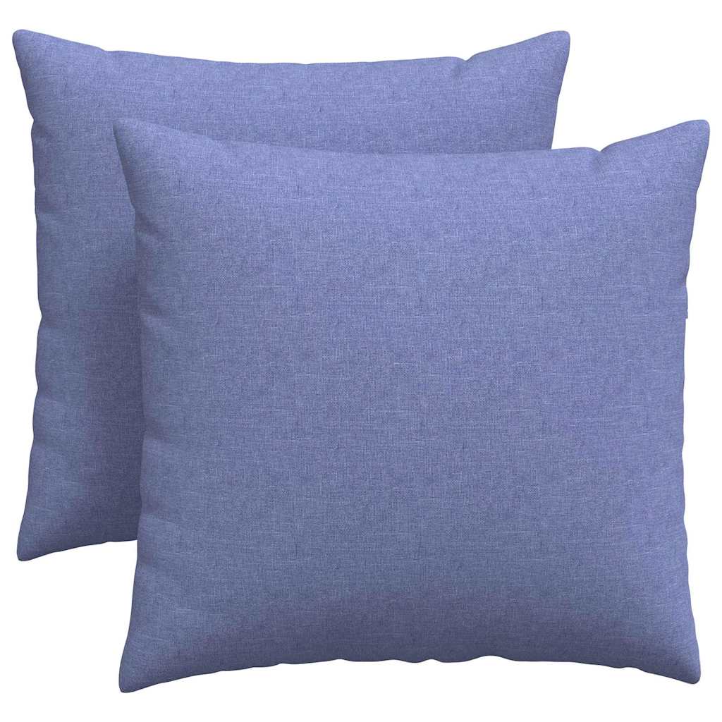 vidaXL Poduszki na sofę 2 pcs Niebieski dżins 45 x 45 cm tkanina