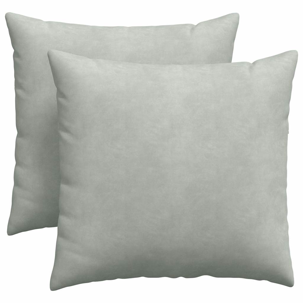 vidaXL Poduszki na sofę 2 pcs Jasnoszary 45 x 45 cm Tkanina sztruksowa