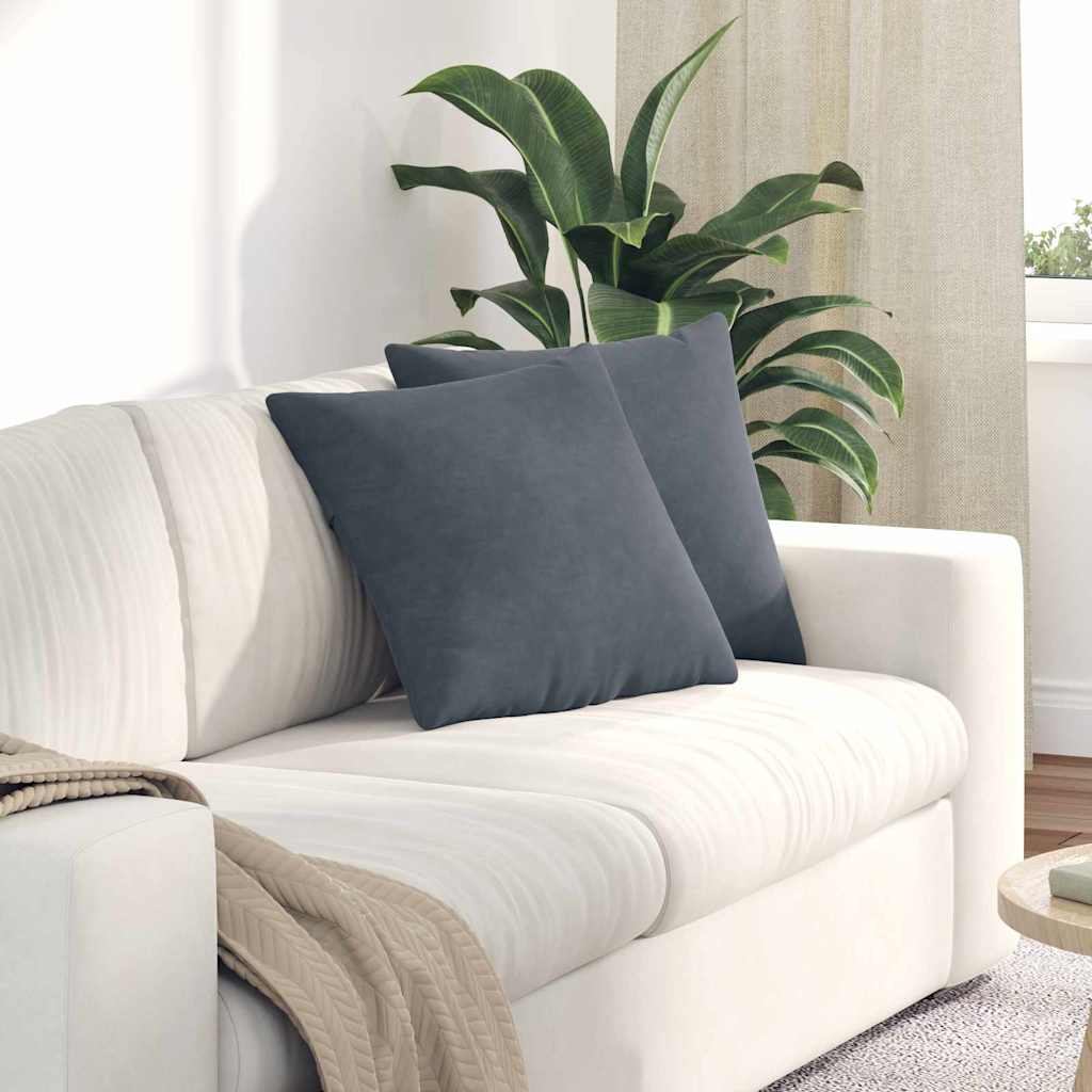 vidaXL Poduszki na sofę 2 pcs Ciemnoszary 45 x 45 cm