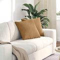 vidaXL Poduszki na sofę 2 pcs Brązowy 45 x 45 cm Tkanina sztruksowa