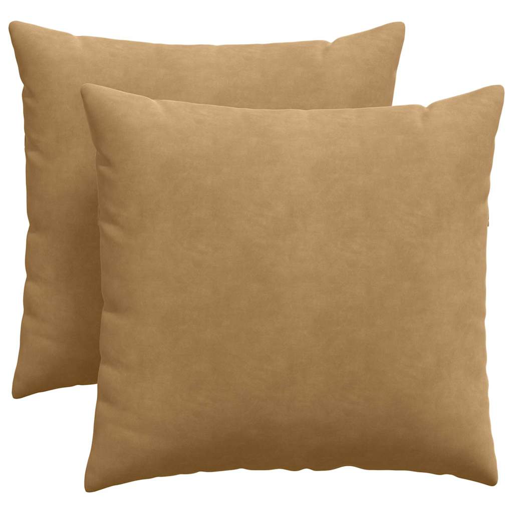 vidaXL Poduszki na sofę 2 pcs Brązowy 45 x 45 cm Tkanina sztruksowa