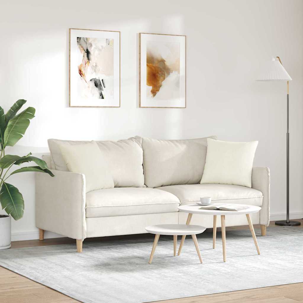 vidaXL Poduszki na sofę 2 pcs Kremowy 45 x 45 cm Tkanina sztruksowa