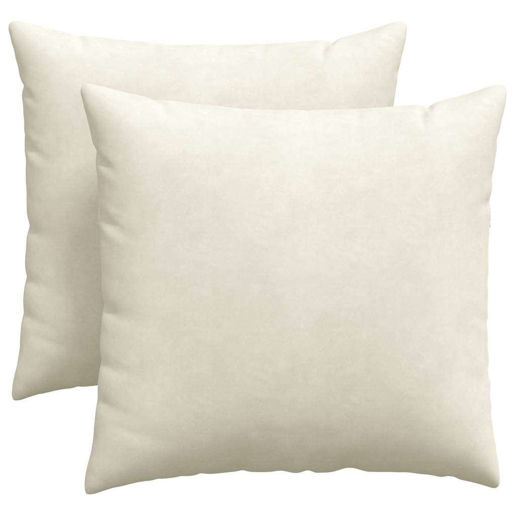 vidaXL Poduszki na sofę 2 pcs Kremowy 45 x 45 cm Tkanina sztruksowa