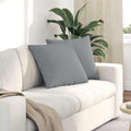 vidaXL Poduszki na sofę 2 pcs Jasnoszary 50 x 50 cm tkanina
