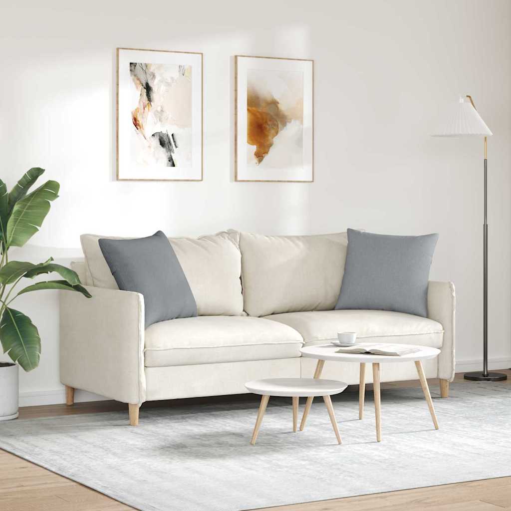 vidaXL Poduszki na sofę 2 pcs Jasnoszary 50 x 50 cm tkanina