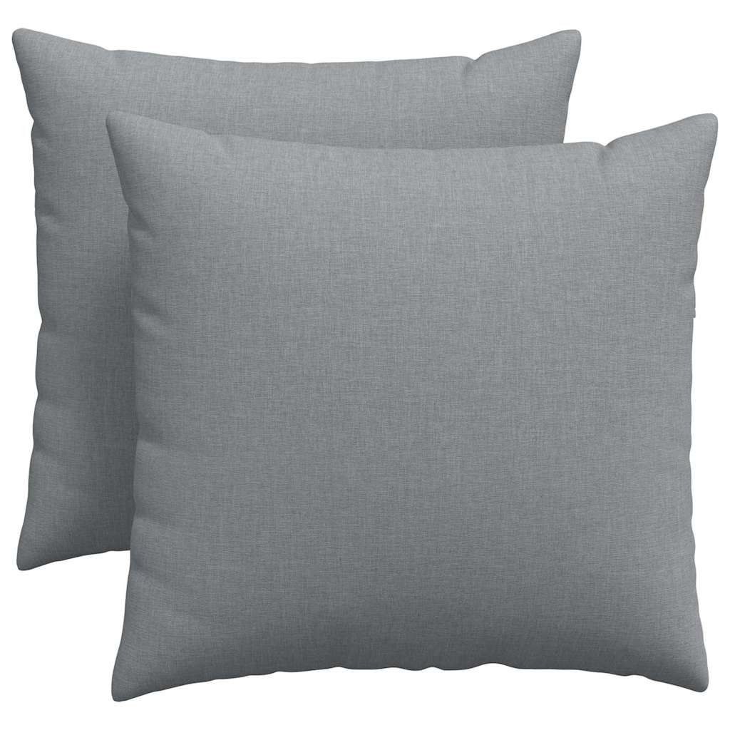 vidaXL Poduszki na sofę 2 pcs Jasnoszary 50 x 50 cm tkanina