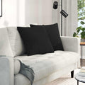 vidaXL Poduszki na sofę 2 pcs Czarny 50 x 50 cm tkanina