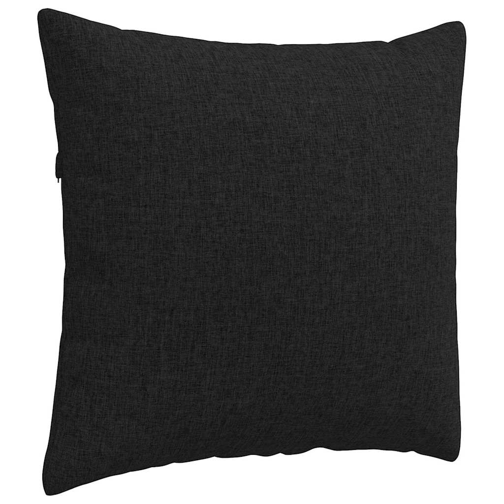 vidaXL Poduszki na sofę 2 pcs Czarny 50 x 50 cm tkanina