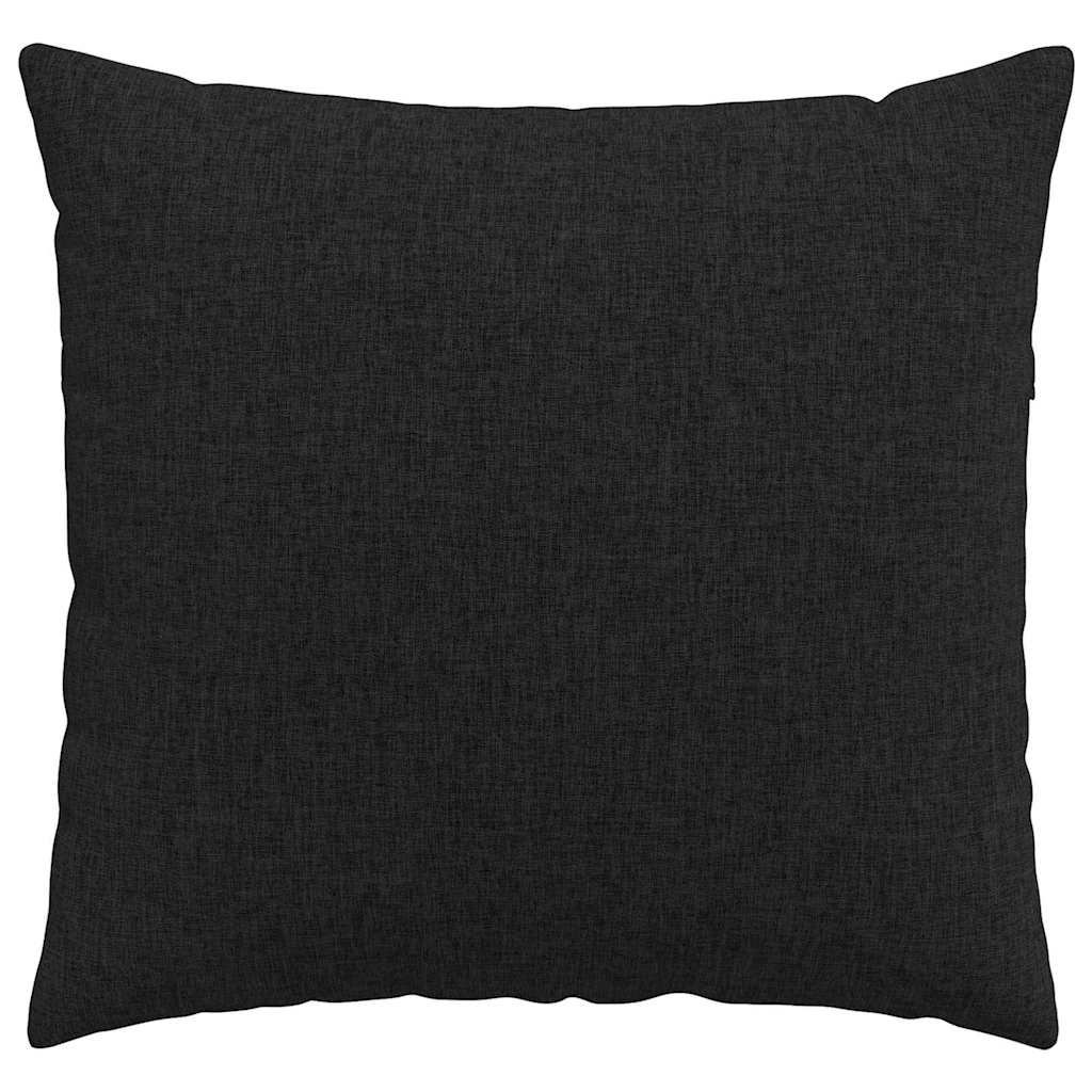 vidaXL Poduszki na sofę 2 pcs Czarny 50 x 50 cm tkanina