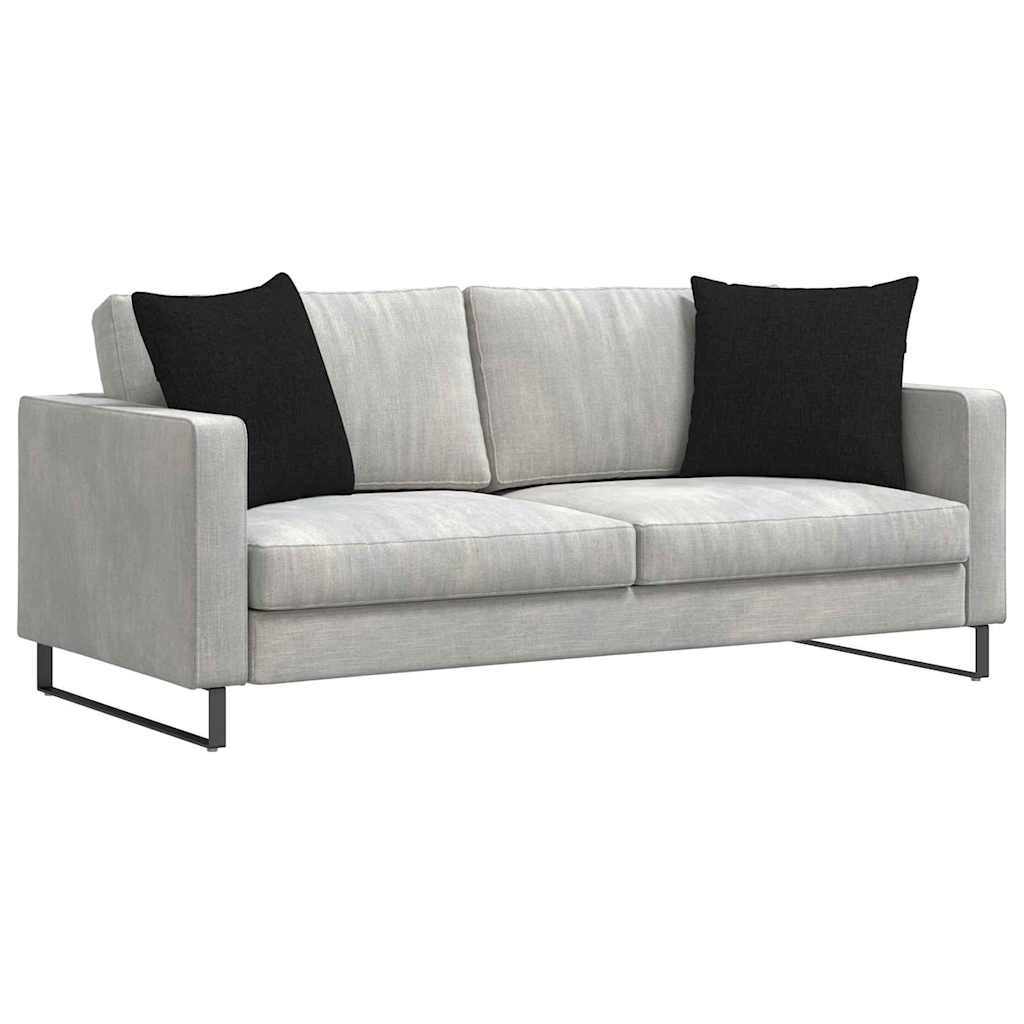vidaXL Poduszki na sofę 2 pcs Czarny 50 x 50 cm tkanina