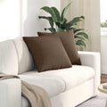 vidaXL Poduszki na sofę 2 pcs Brązowy 50 x 50 cm tkanina