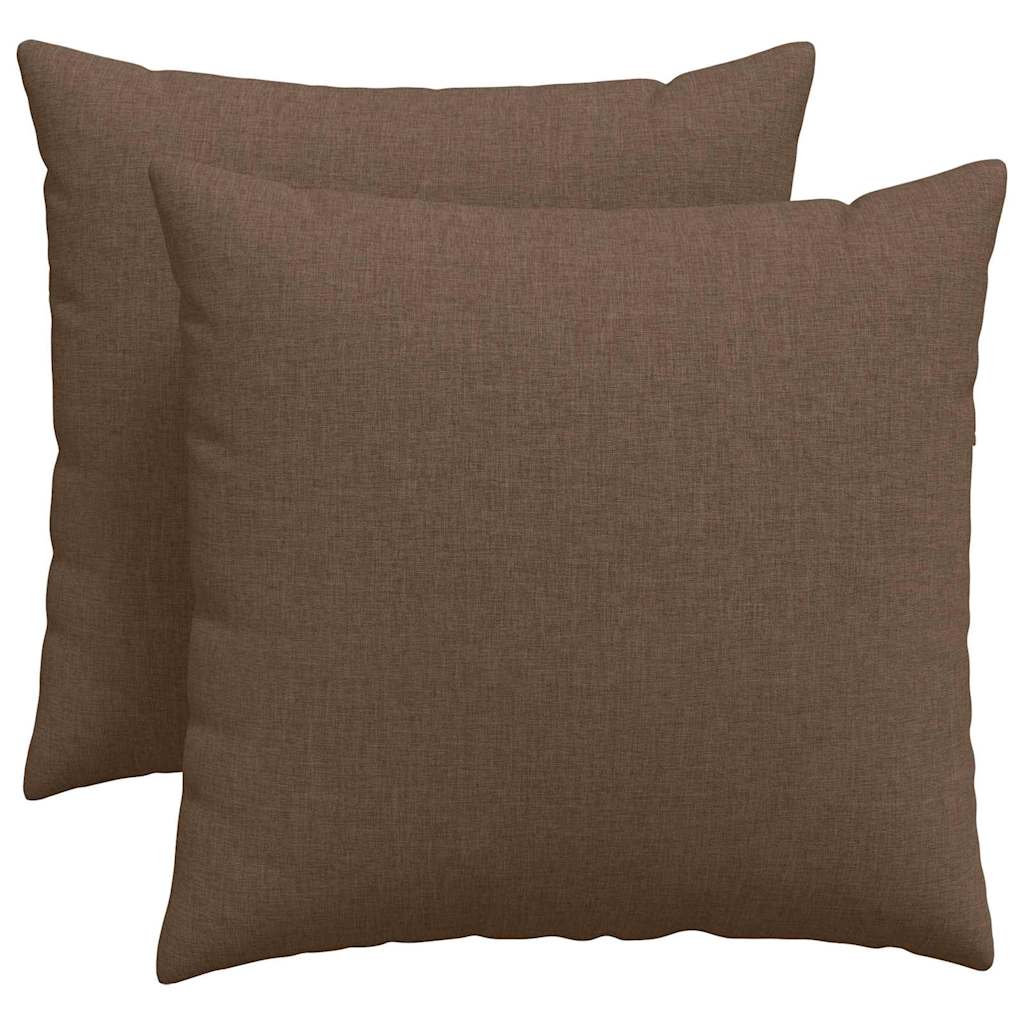 vidaXL Poduszki na sofę 2 pcs Brązowy 50 x 50 cm tkanina