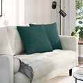 vidaXL Poduszki na sofę 2 pcs Ciemna zieleń 50 x 50 cm tkanina