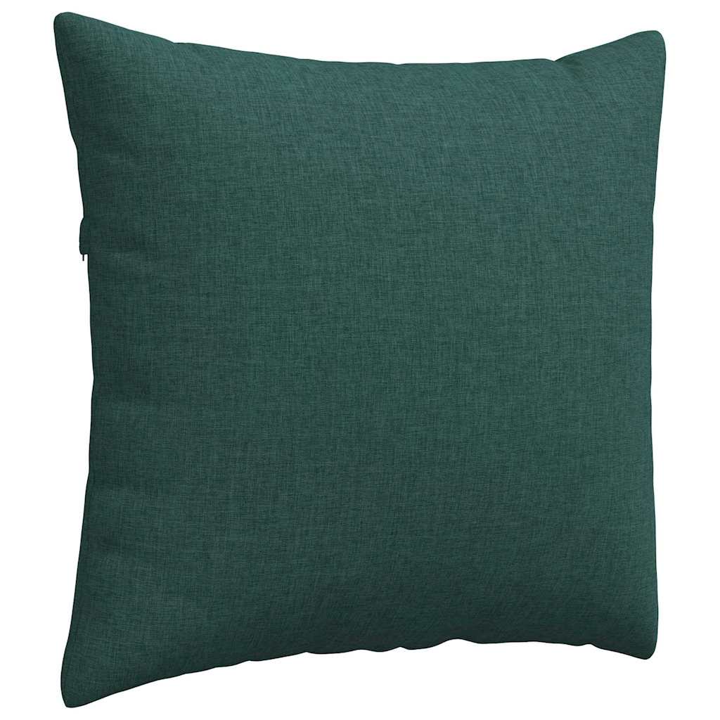 vidaXL Poduszki na sofę 2 pcs Ciemna zieleń 50 x 50 cm tkanina