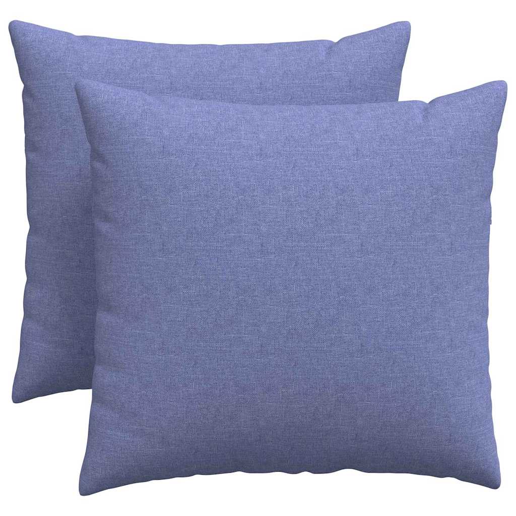 vidaXL Poduszki na sofę 2 pcs Niebieski dżins 50 x 50 cm tkanina