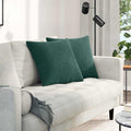 vidaXL Poduszki na sofę 2 pcs Ciemna zieleń 50 x 50 cm