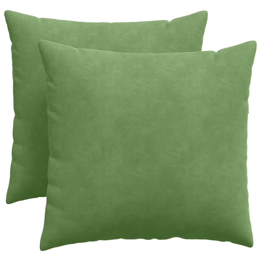 vidaXL Poduszki na sofę 2 pcs Jasnozielony 50 x 50 cm