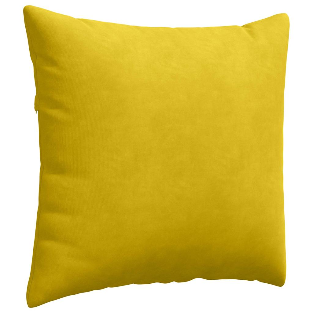 vidaXL Poduszki na sofę 2 pcs Żółty 50 x 50 cm Tkanina sztruksowa