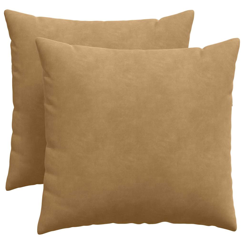 vidaXL Poduszki na sofę 2 pcs Brązowy 50 x 50 cm Tkanina sztruksowa