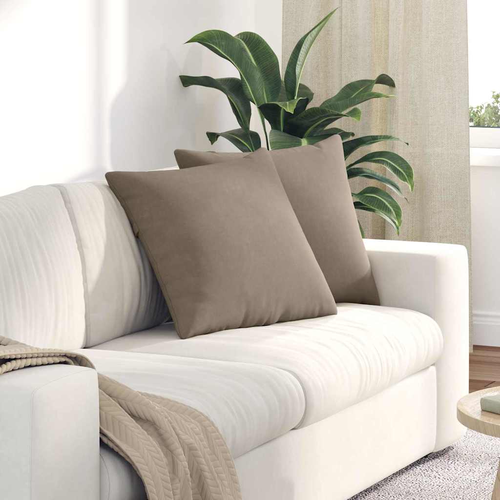 vidaXL Poduszki na sofę 2 pcs Ciemnoszary 50 x 50 cm tkanina