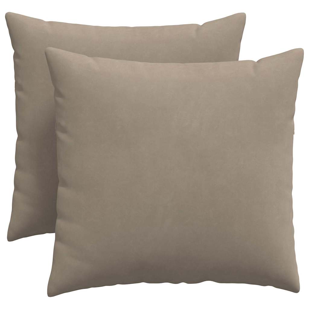 vidaXL Poduszki na sofę 2 pcs Ciemnoszary 50 x 50 cm tkanina