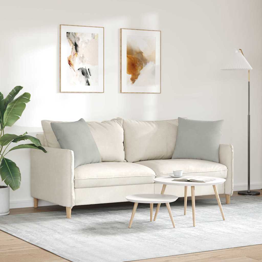 vidaXL Poduszki na sofę 2 pcs Jasnoszary 50 x 50 cm tkanina