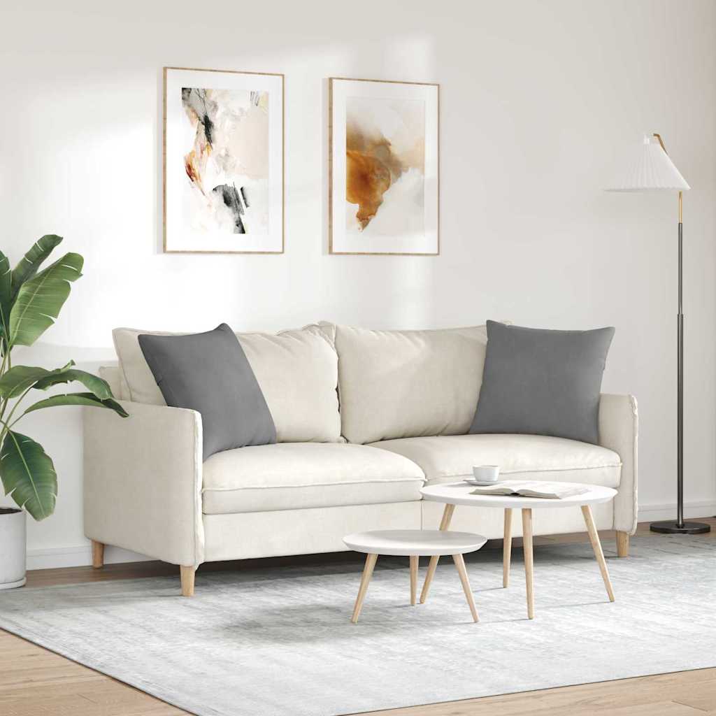 vidaXL Poduszki na sofę 2 pcs Ciemnoszary 50 x 50 cm tkanina
