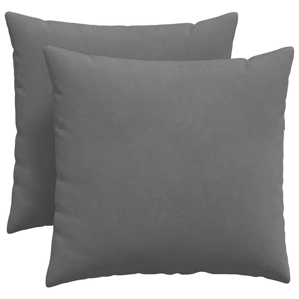 vidaXL Poduszki na sofę 2 pcs Ciemnoszary 50 x 50 cm tkanina