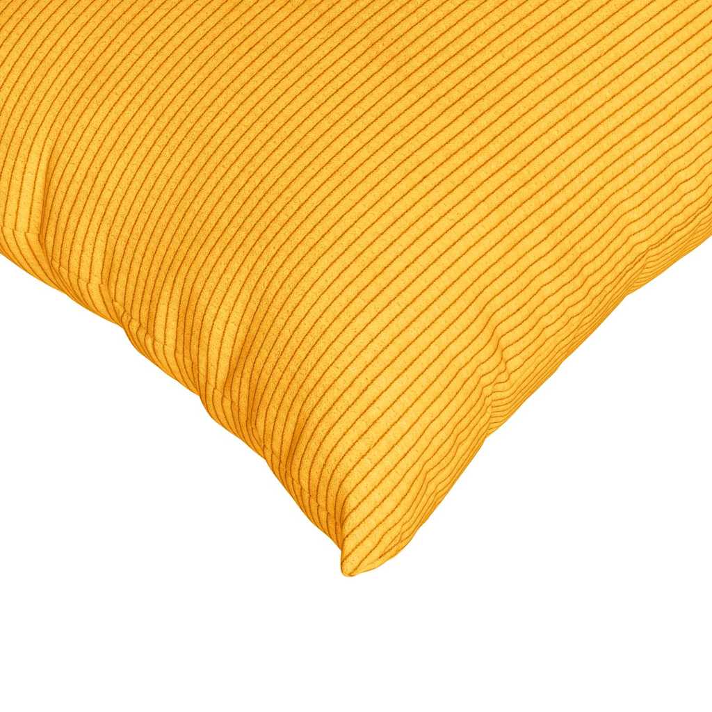 vidaXL Poduszki na sofę 2 pcs Jasnożółty 50 x 50 cm Tkanina sztruksowa