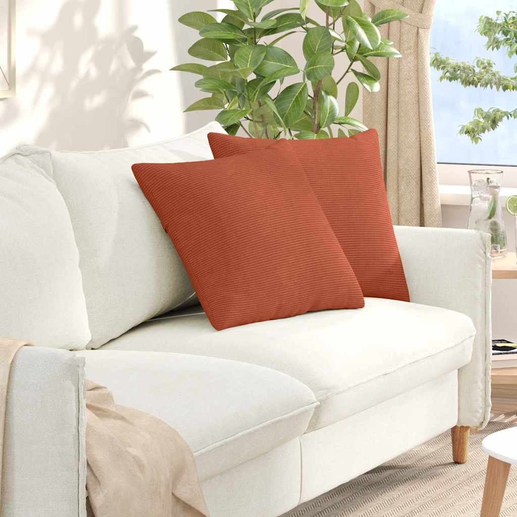 vidaXL Poduszki na sofę 2 pcs Czerwono-pomarańczowy 50 x 50 cm