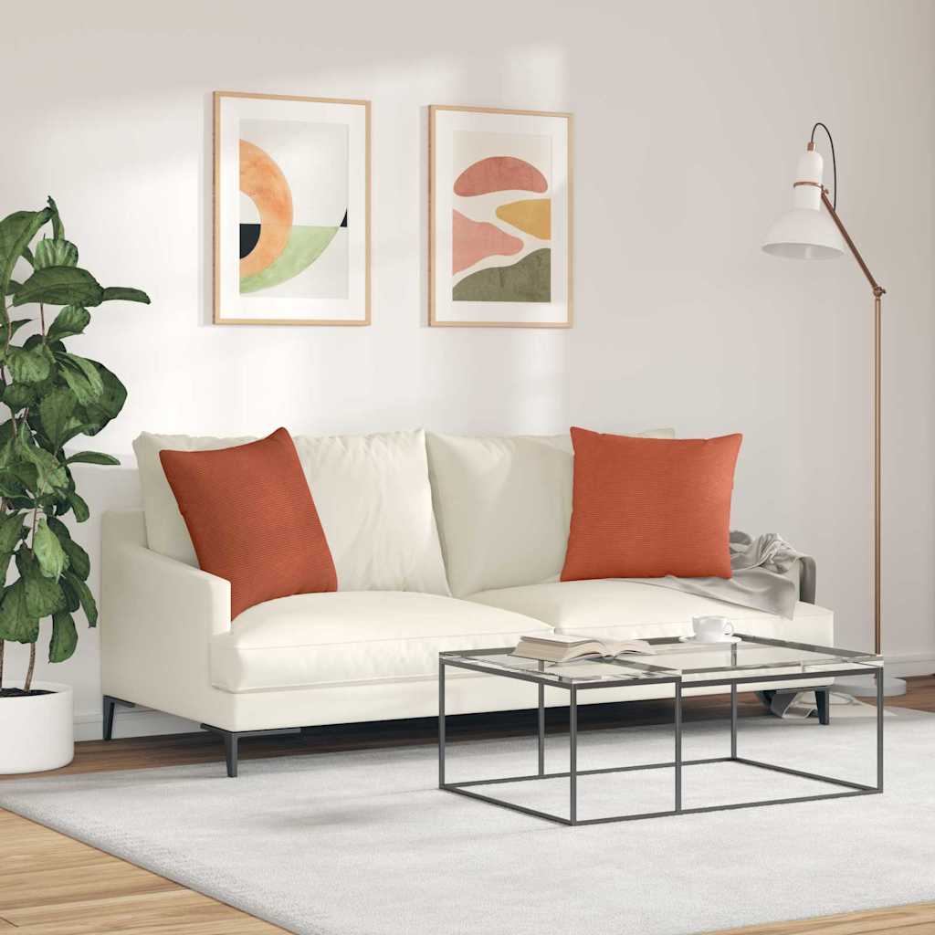 vidaXL Poduszki na sofę 2 pcs Czerwono-pomarańczowy 50 x 50 cm