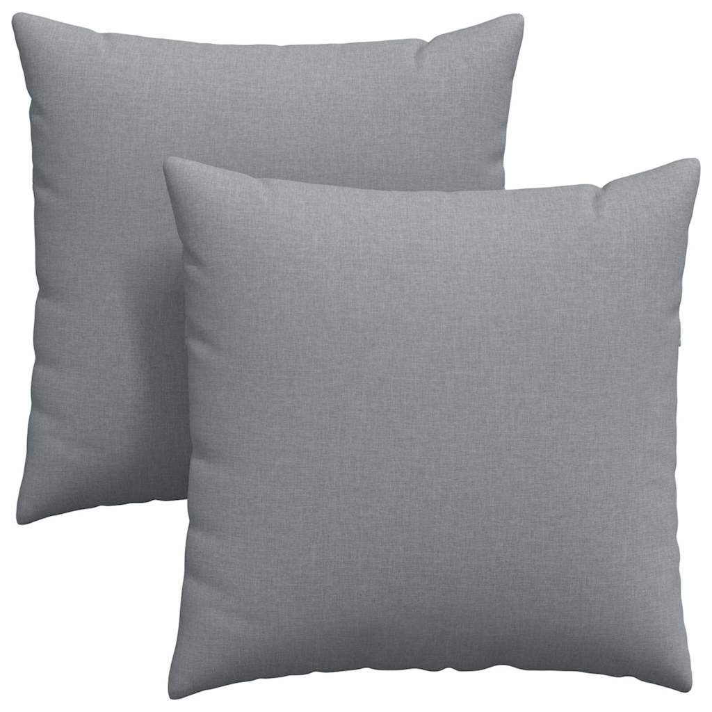 vidaXL Poduszki na sofę 2 pcs Jasnoszary 60 x 60 cm tkanina