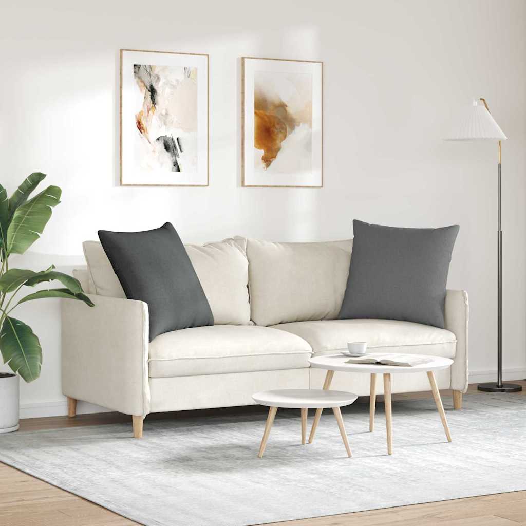 vidaXL Poduszki na sofę 2 pcs Ciemnoszary 60 x 60 cm tkanina