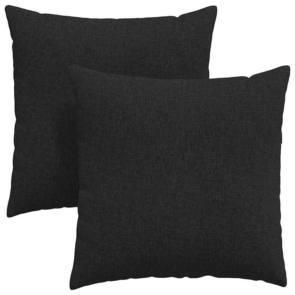 vidaXL Poduszki na sofę 2 pcs Czarny 60 x 60 cm tkanina