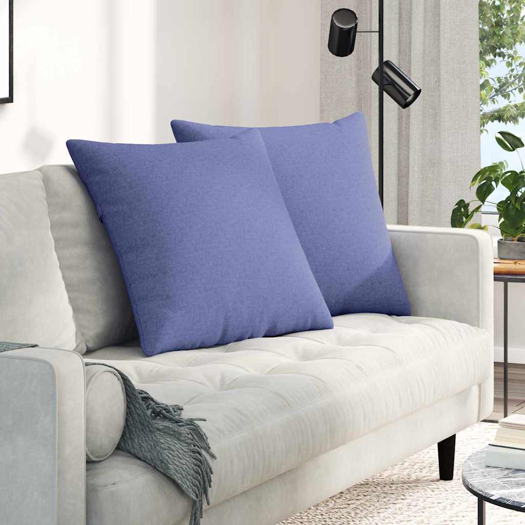 vidaXL Poduszki na sofę 2 pcs Niebieski dżins 60 x 60 cm tkanina