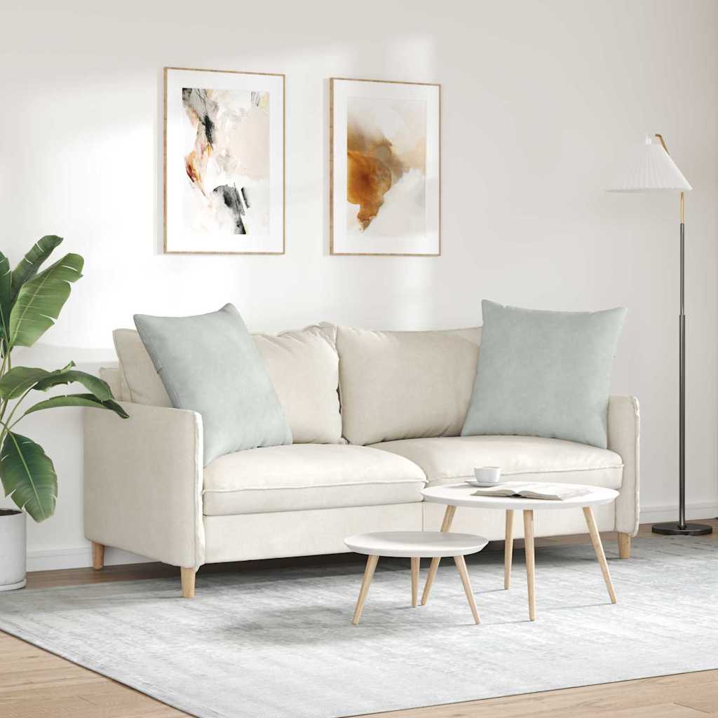 vidaXL Poduszki na sofę 2 pcs Jasnoszary 60 x 60 cm Tkanina sztruksowa